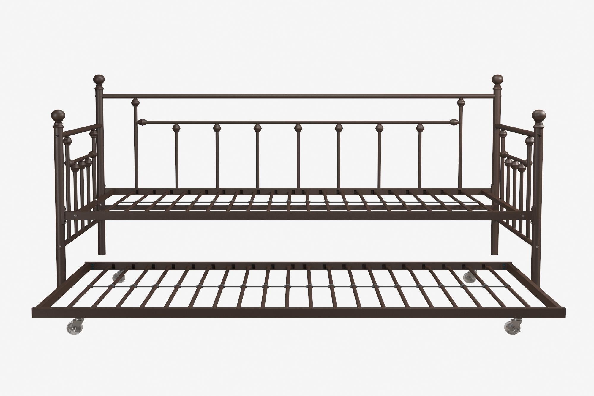 DHP Manila Metal Daybed with Trundle - Bronze - Twin