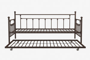 DHP Manila Metal Daybed with Trundle - Bronze - Twin