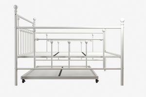 DHP Manila Metal Daybed with Trundle - White - Full