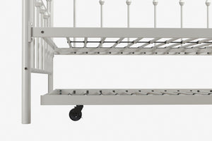 DHP Manila Metal Daybed with Trundle - White - Full