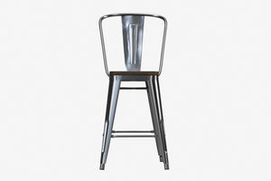 DHP Luxor 24"  Counter Height Bar Stool, Set of 2 - Antique Gun Metal
