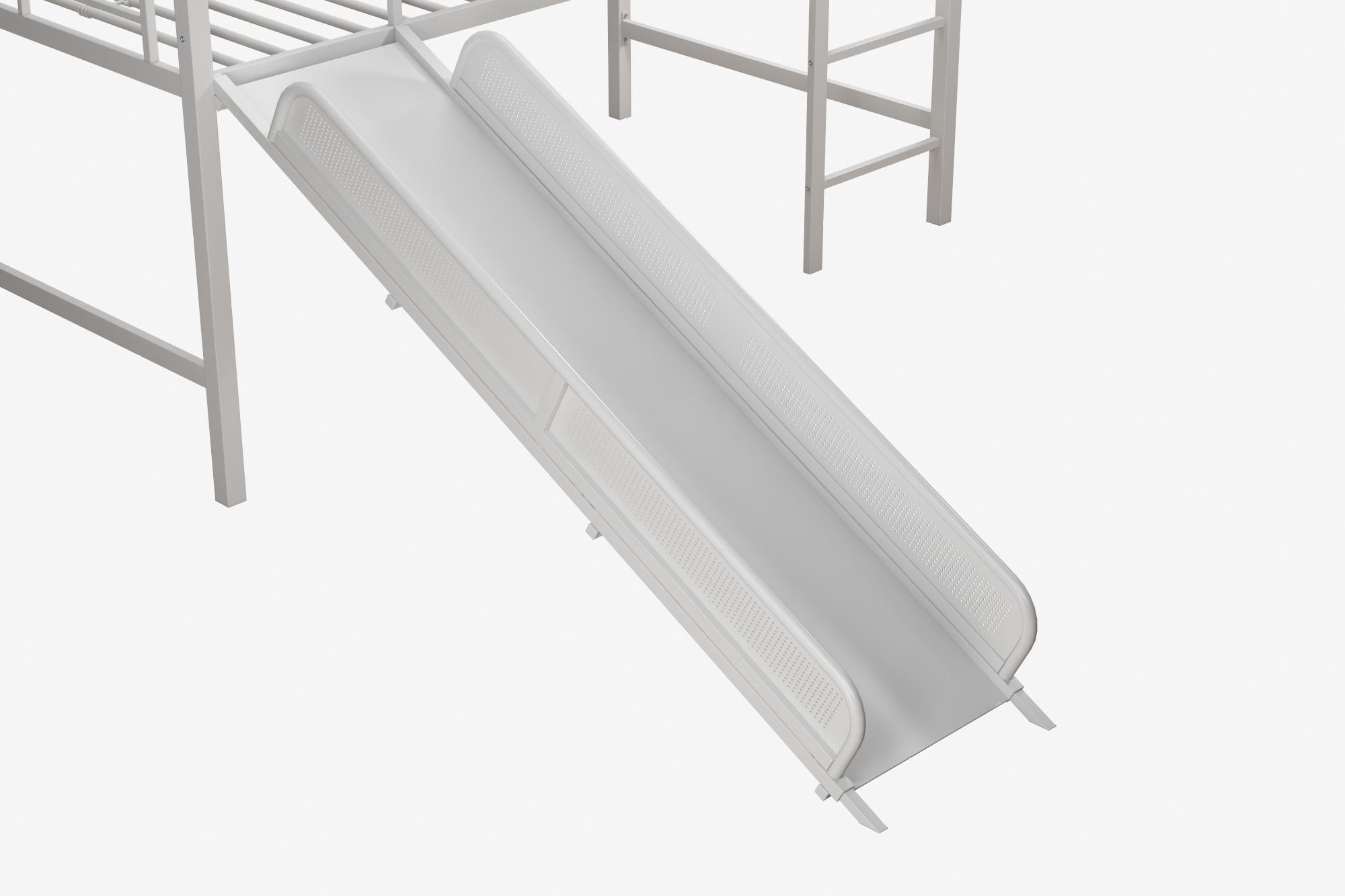 DHP Laurie Kids' Low Loft Bed with Slide - White - Twin