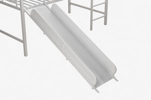 DHP Laurie Kids' Low Loft Bed with Slide - White - Twin