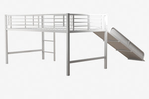 DHP Laurie Kids' Low Loft Bed with Slide - White - Twin