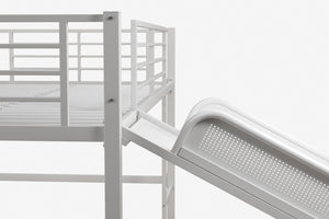 DHP Laurie Kids' Low Loft Bed with Slide - White - Twin
