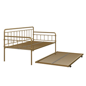DHP Wallace Metal Daybed with Trundle - Gold - Twin