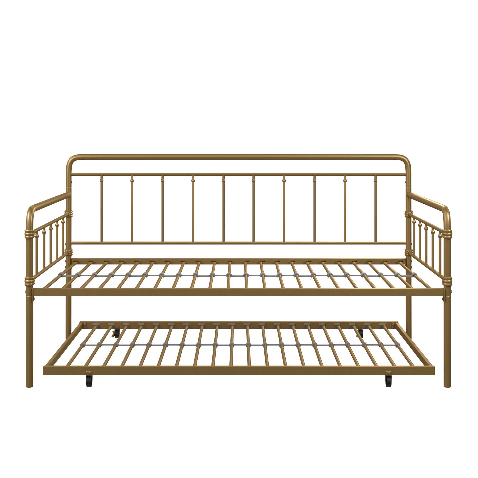 DHP Wallace Metal Daybed with Trundle - Gold - Twin