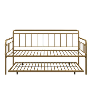 DHP Wallace Metal Daybed with Trundle - Gold - Twin