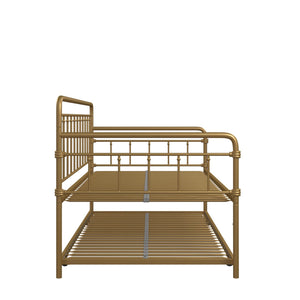 DHP Wallace Metal Daybed with Trundle - Gold - Twin