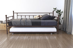 DHP Manila Metal Daybed with Trundle - Bronze - Twin