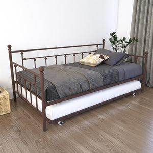 DHP Manila Metal Daybed with Trundle - Bronze - Twin