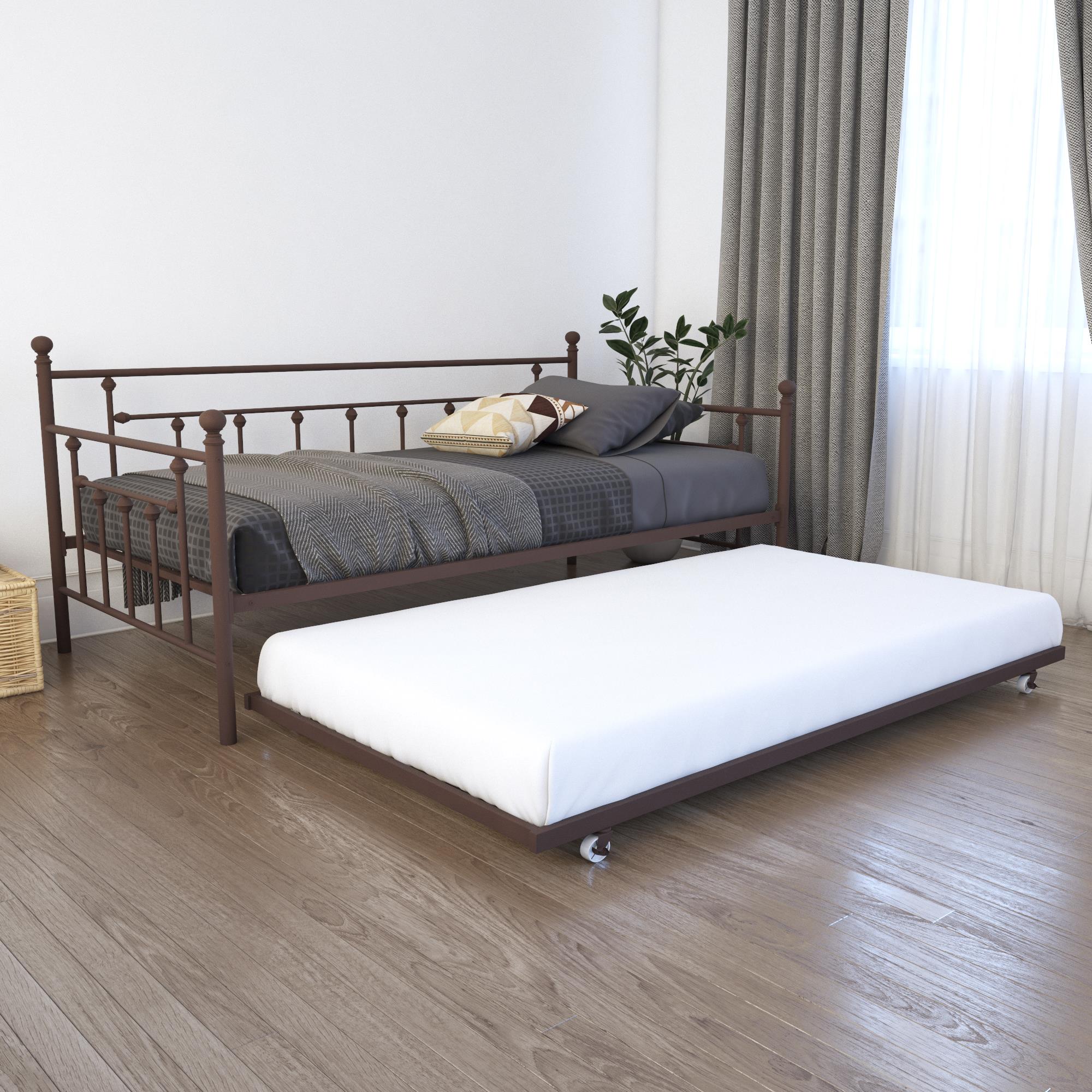 DHP Manila Metal Daybed with Trundle - Bronze - Twin