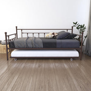 DHP Manila Metal Daybed with Trundle - Bronze - Twin