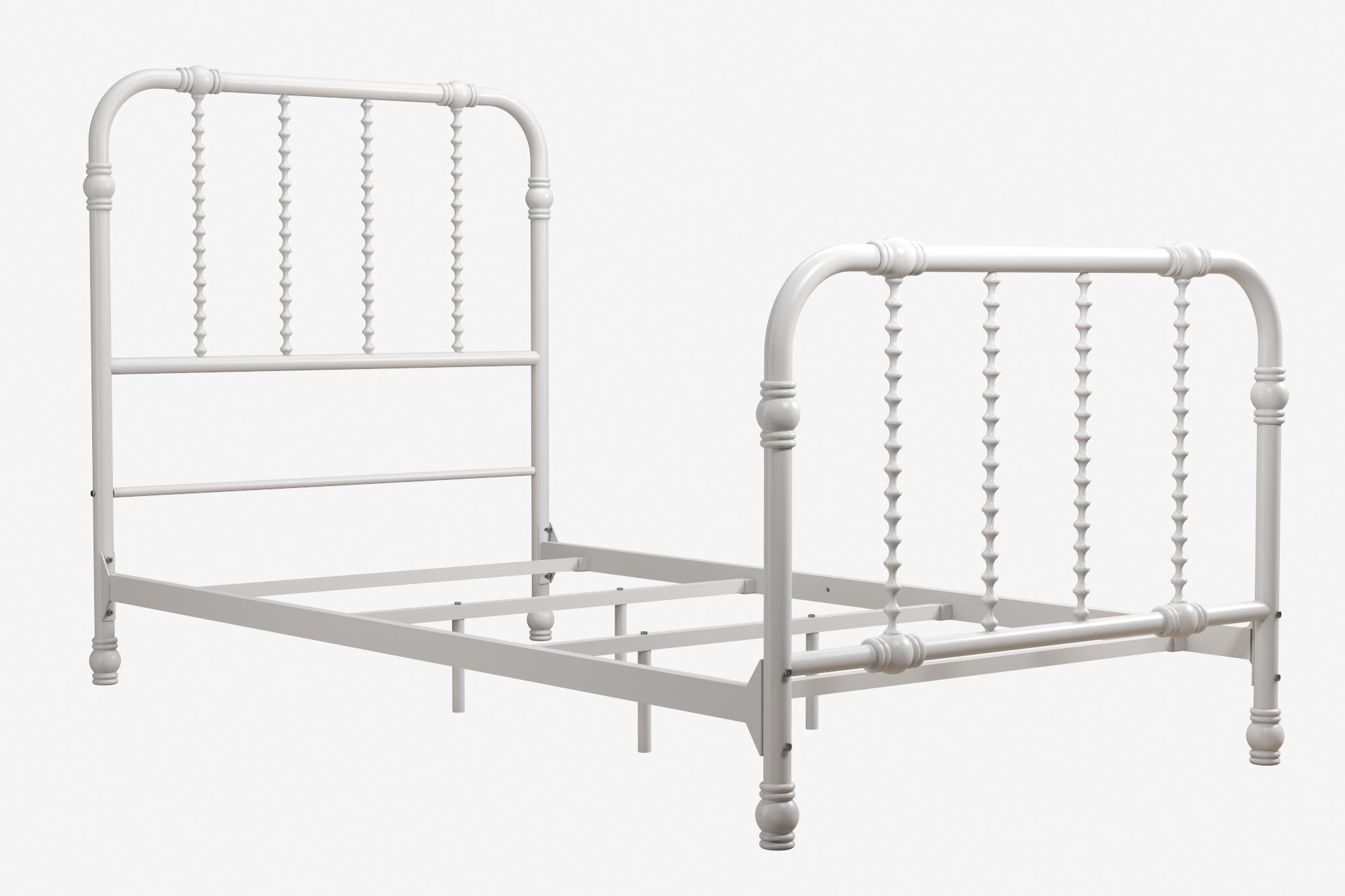 DHP Jenny Lind Metal Bed Frame - White - Twin