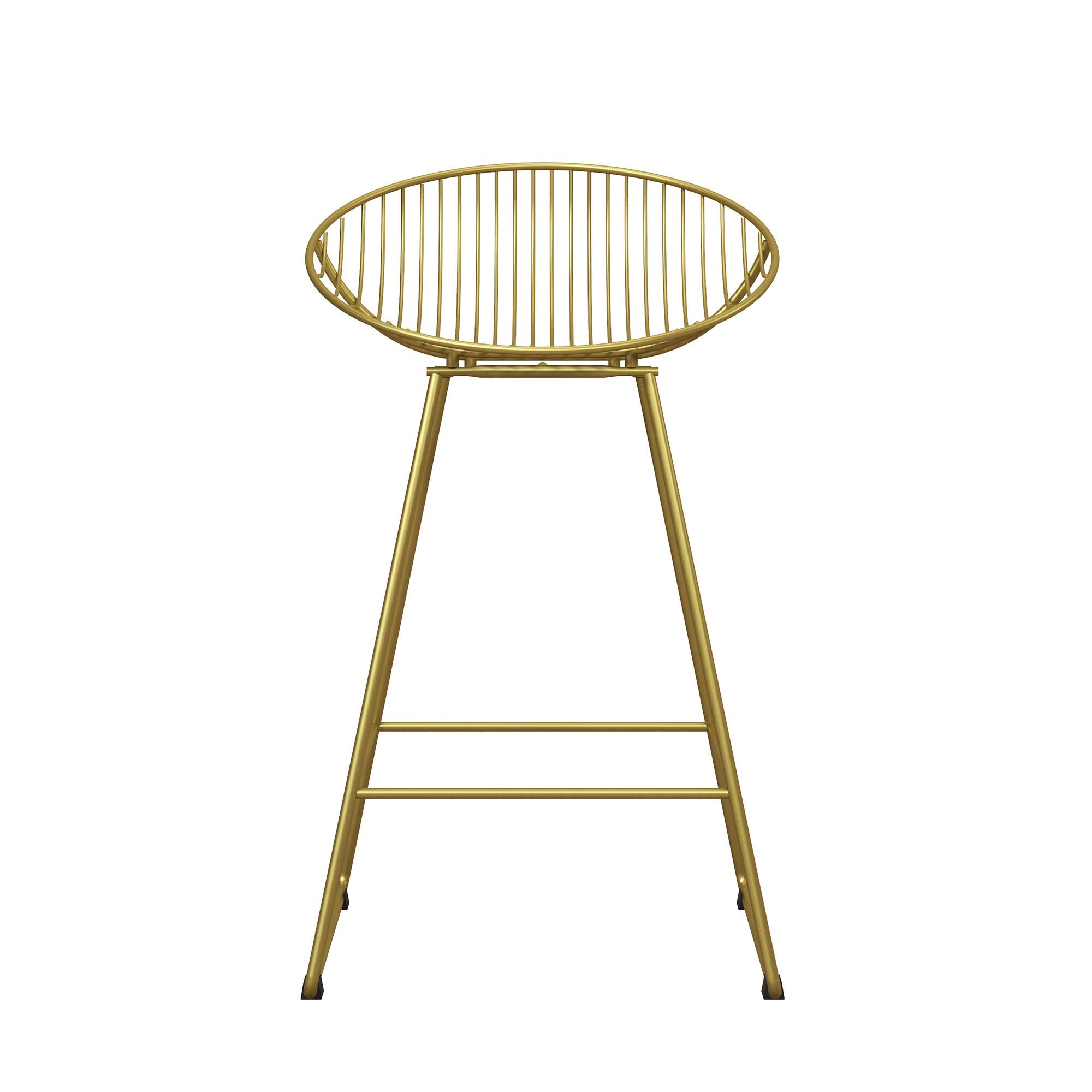 CosmoLiving Ellis Wire Counter Height Bar Stool - Gold
