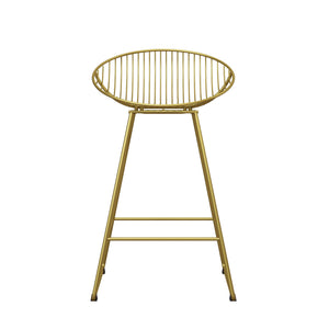 CosmoLiving Ellis Wire Counter Height Bar Stool - Gold