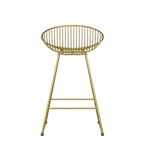 CosmoLiving Ellis Wire Counter Height Bar Stool - Gold