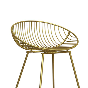 CosmoLiving Ellis Wire Counter Height Bar Stool - Gold