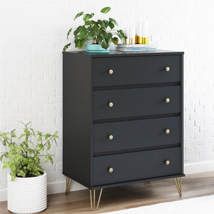 Novogratz Owen 4 Drawer Dresser - Black