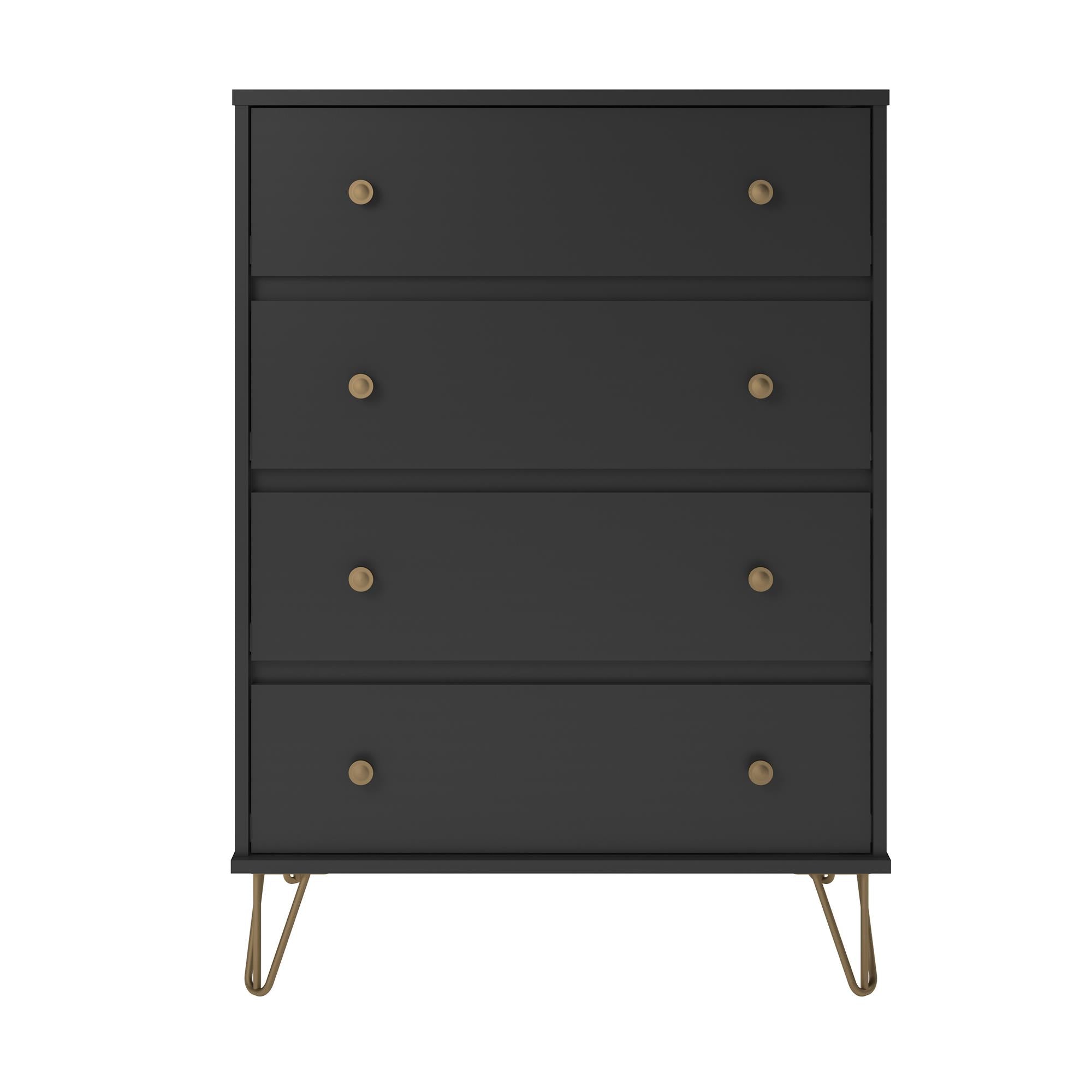 Novogratz Owen 4 Drawer Dresser - Black