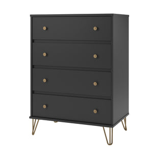 Novogratz Owen 4 Drawer Dresser - Black