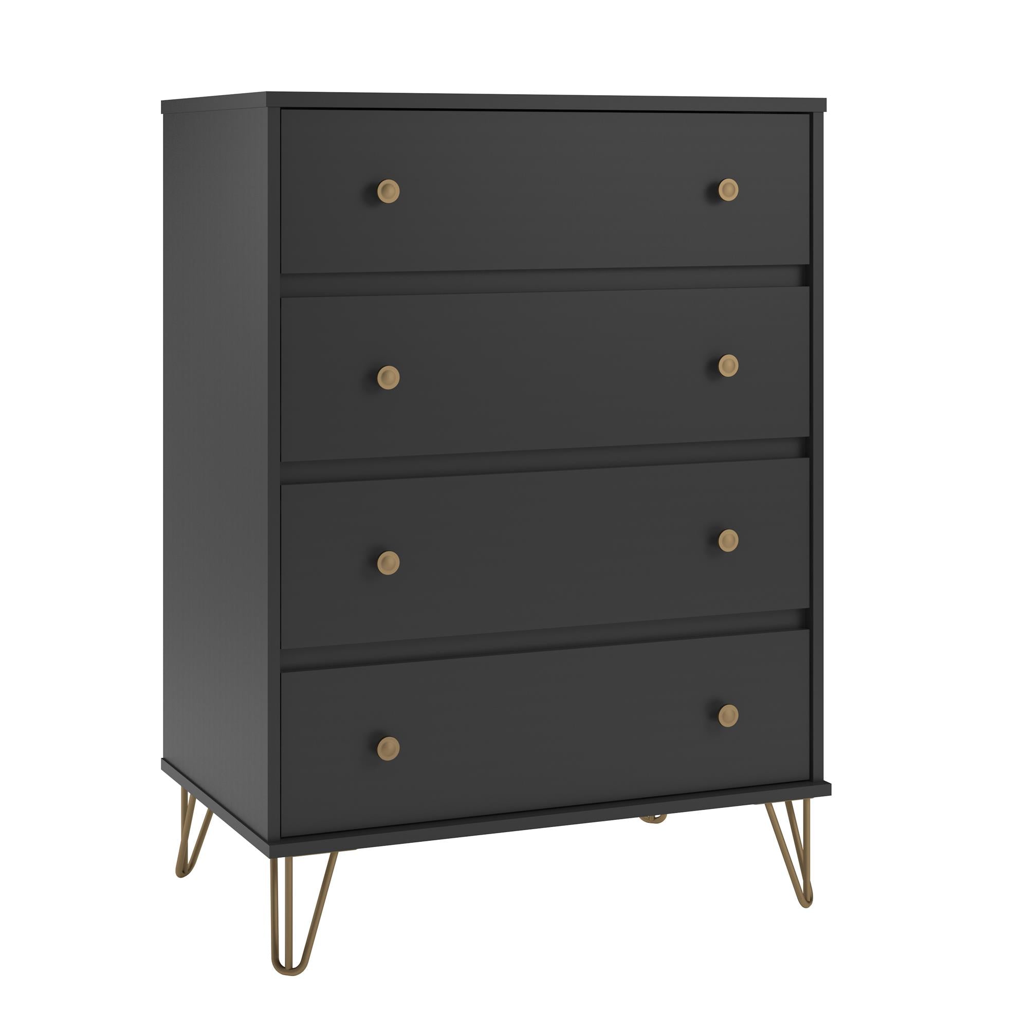Novogratz Owen 4 Drawer Dresser - Black