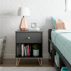 Novogratz Owen Nightstand - Black