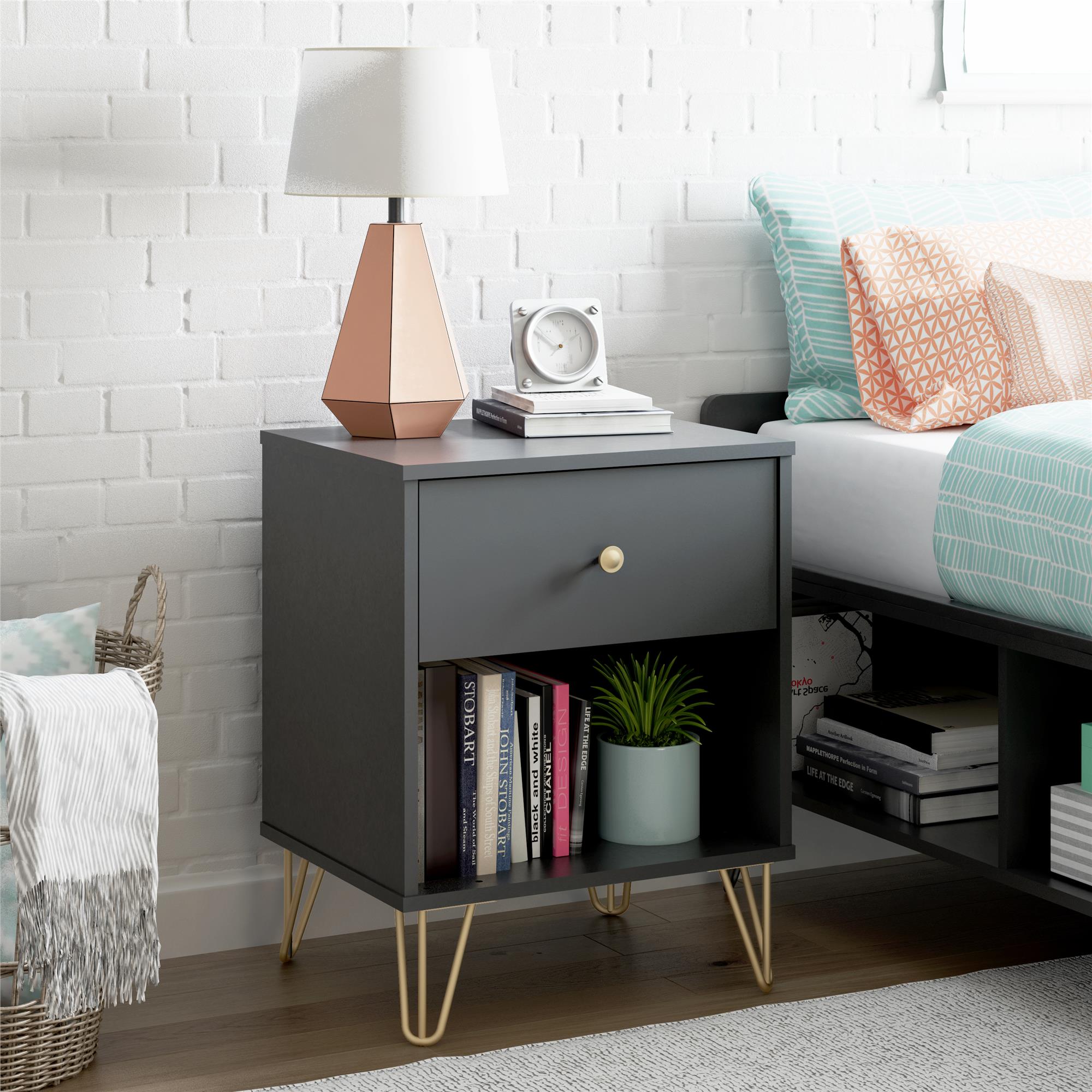 Novogratz Owen Nightstand - Black