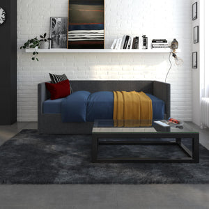 DHP Daybed with Storage - Grey Linen - Twin