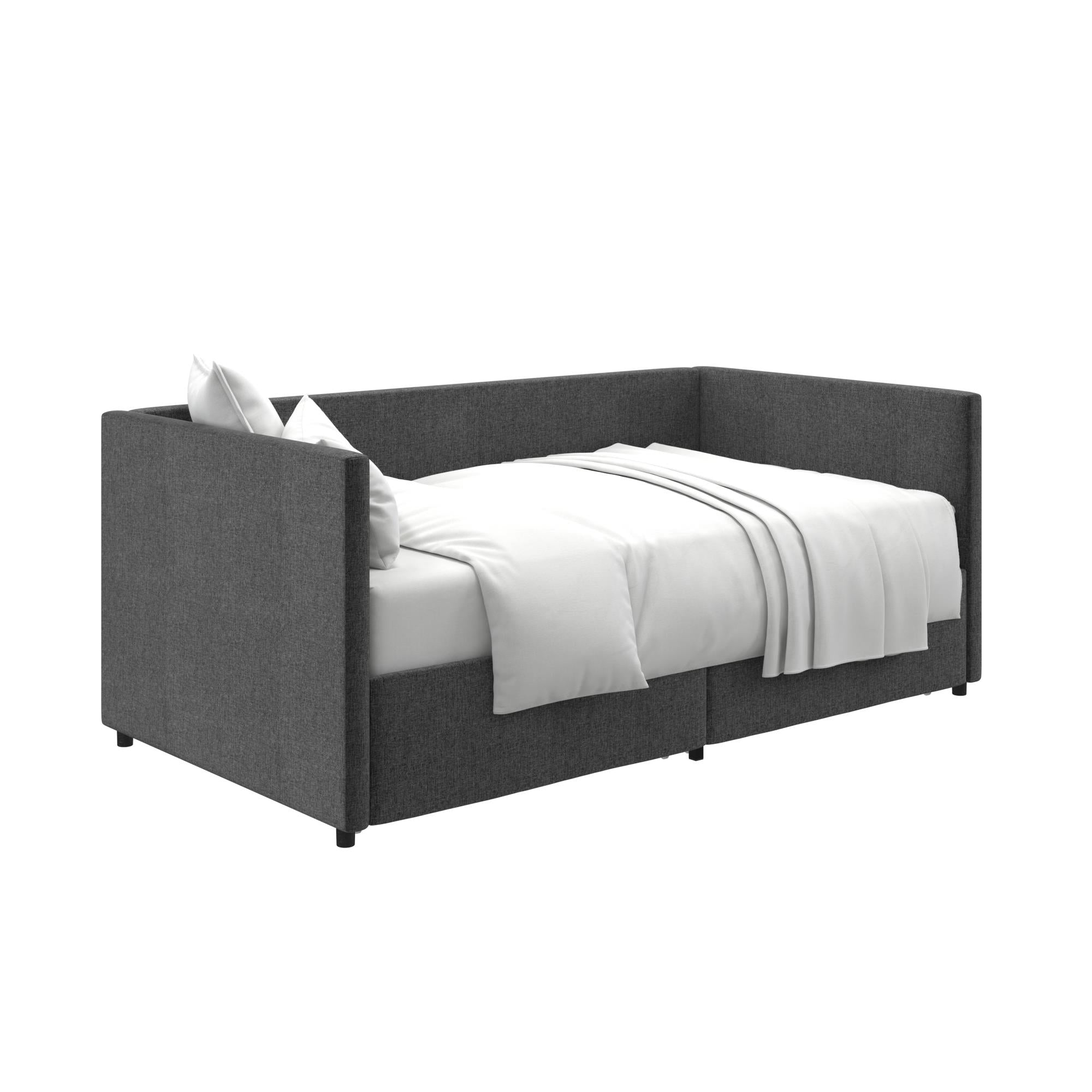 DHP Daybed with Storage - Grey Linen - Twin
