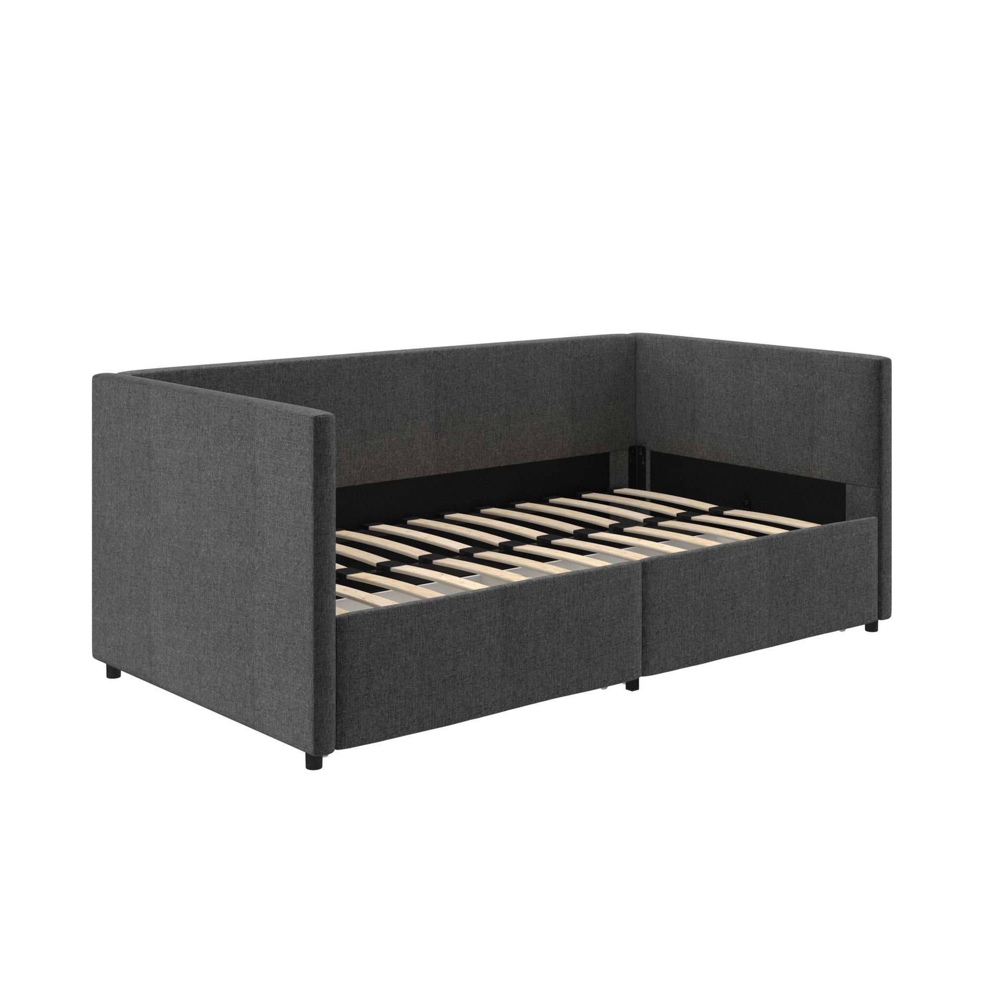 DHP Daybed with Storage - Grey Linen - Twin