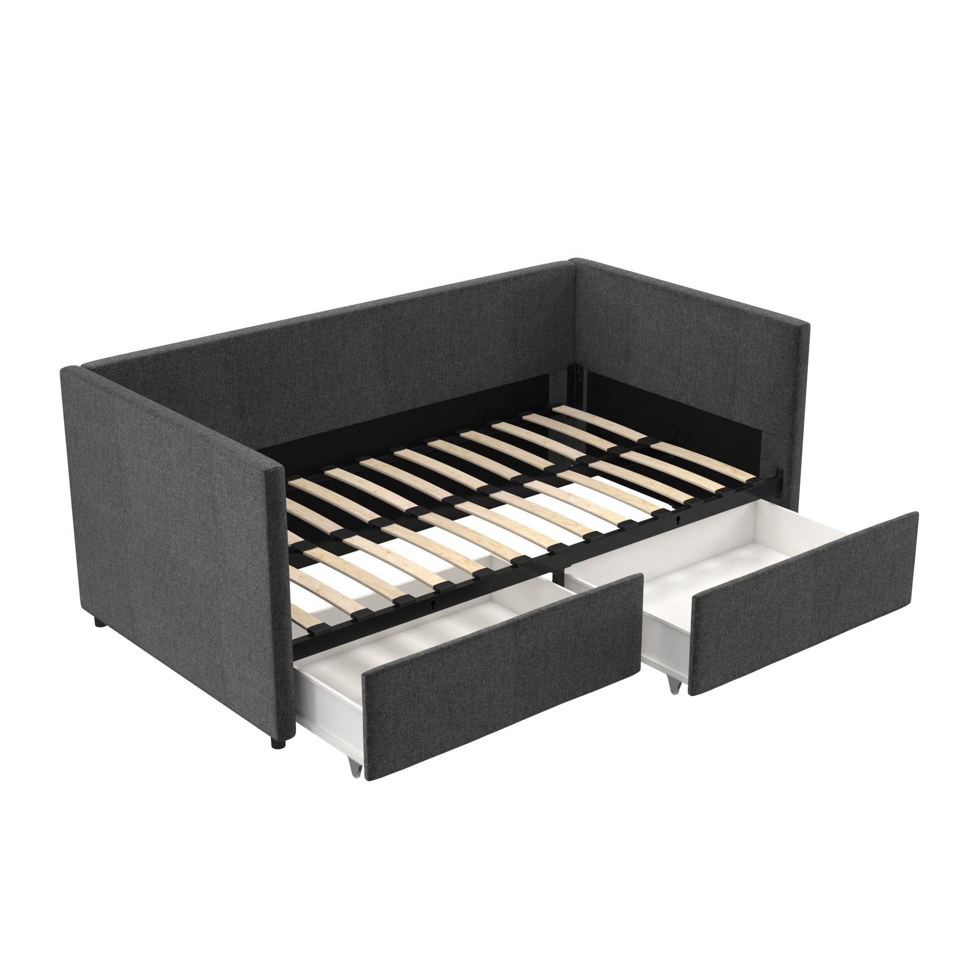DHP Daybed with Storage - Grey Linen - Twin