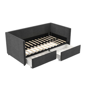 DHP Daybed with Storage - Grey Linen - Twin