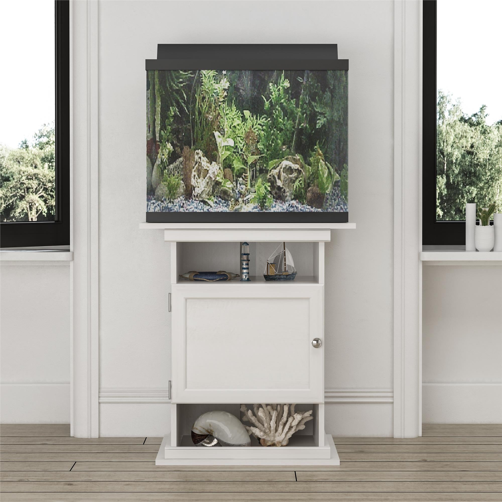 Ollie & Hutch Flipper™ 10/20 Gallon Aquarium or Terrarium Stand - Ivory Oak