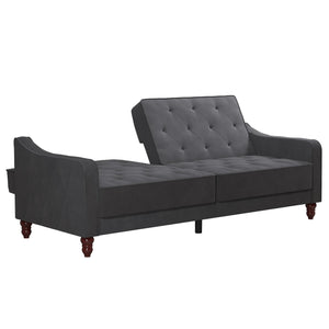 Novogratz Vintage Futon Sofa Bed - Dark Gray
