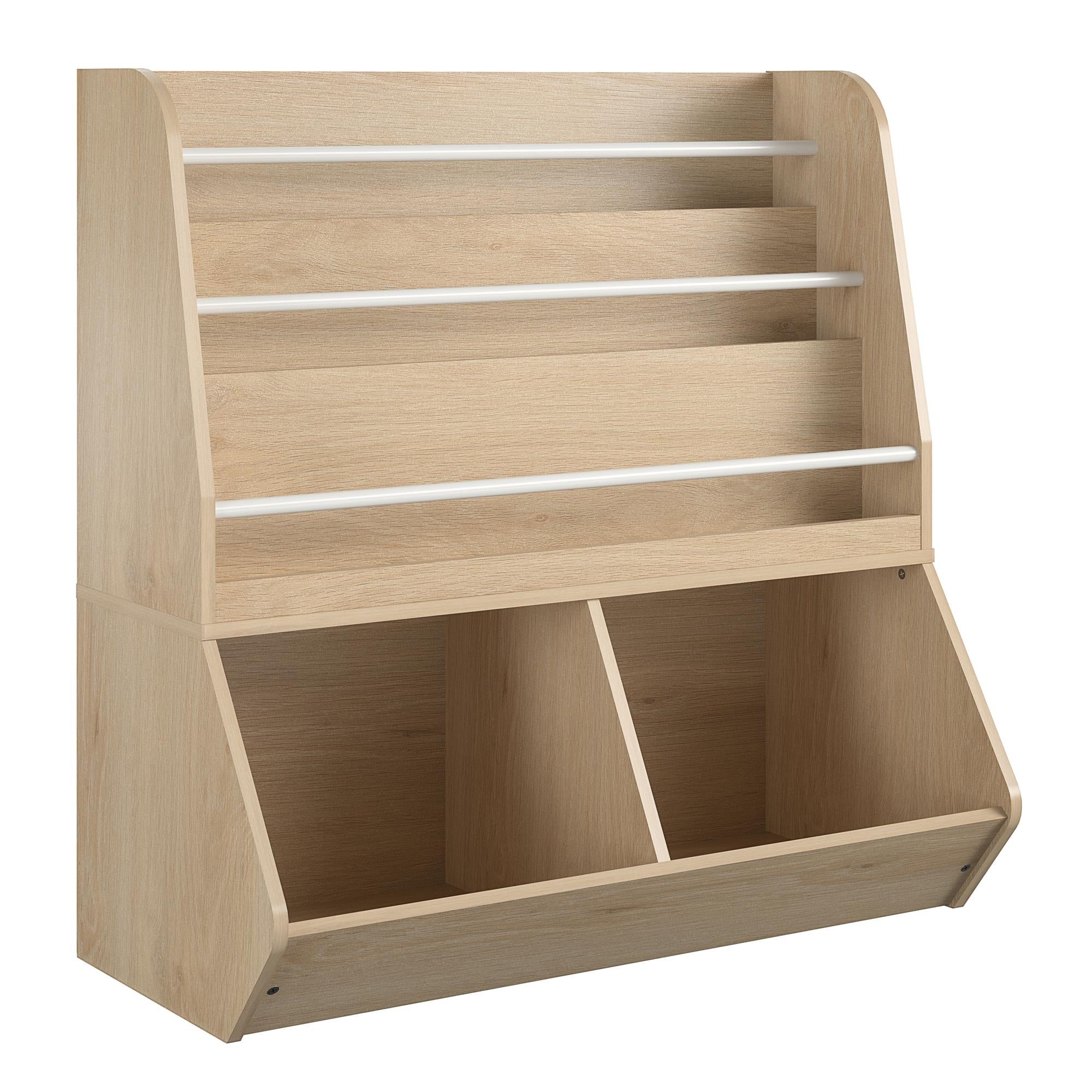 Ameriwood Home Tyler Kids Book and Toy Storage - Blonde Oak