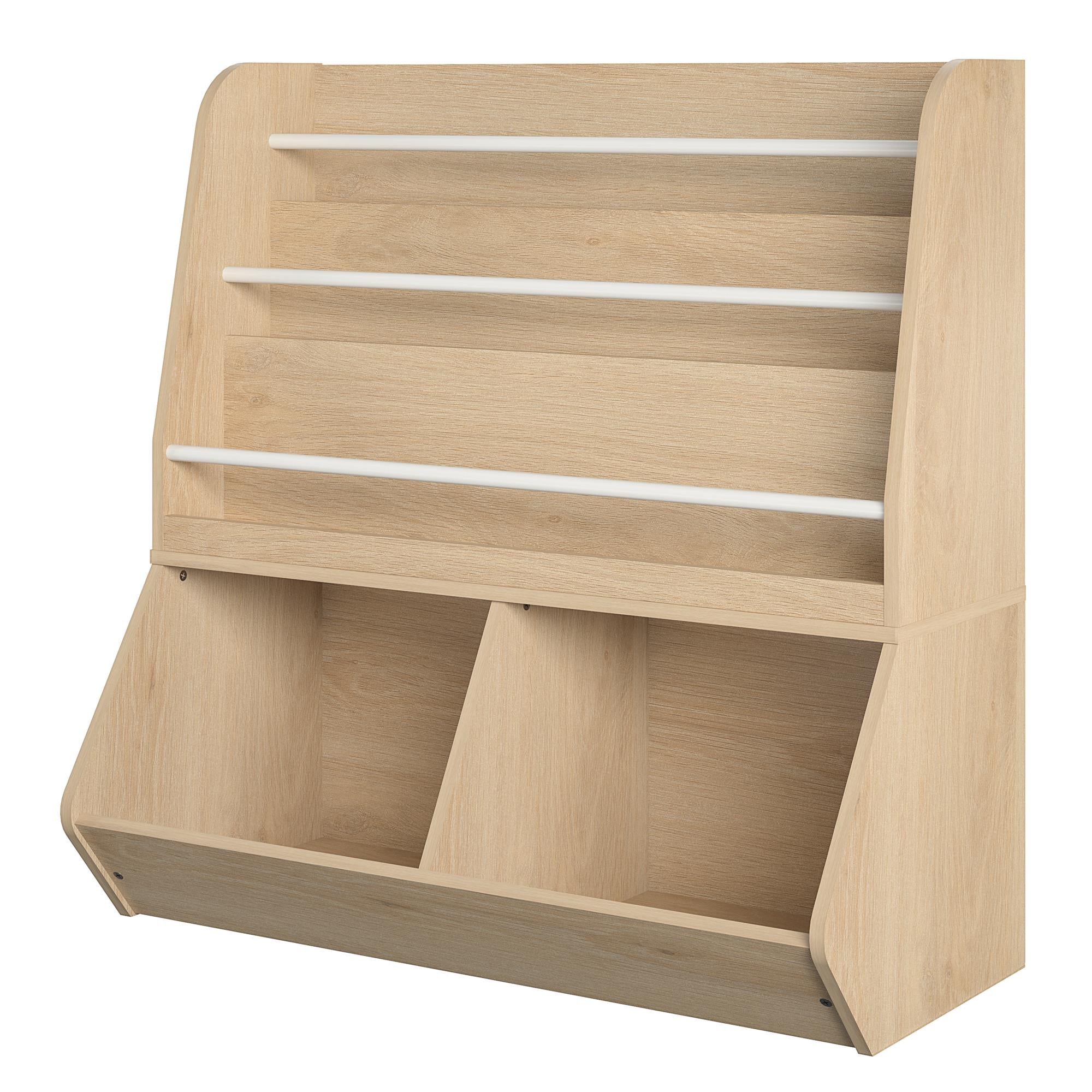 Ameriwood Home Tyler Kids Book and Toy Storage - Blonde Oak