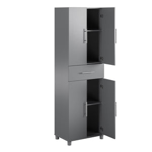 Systembuild Evolution Camberly 4 Door/1 Drawer Storage Cabinet - Graphite Grey