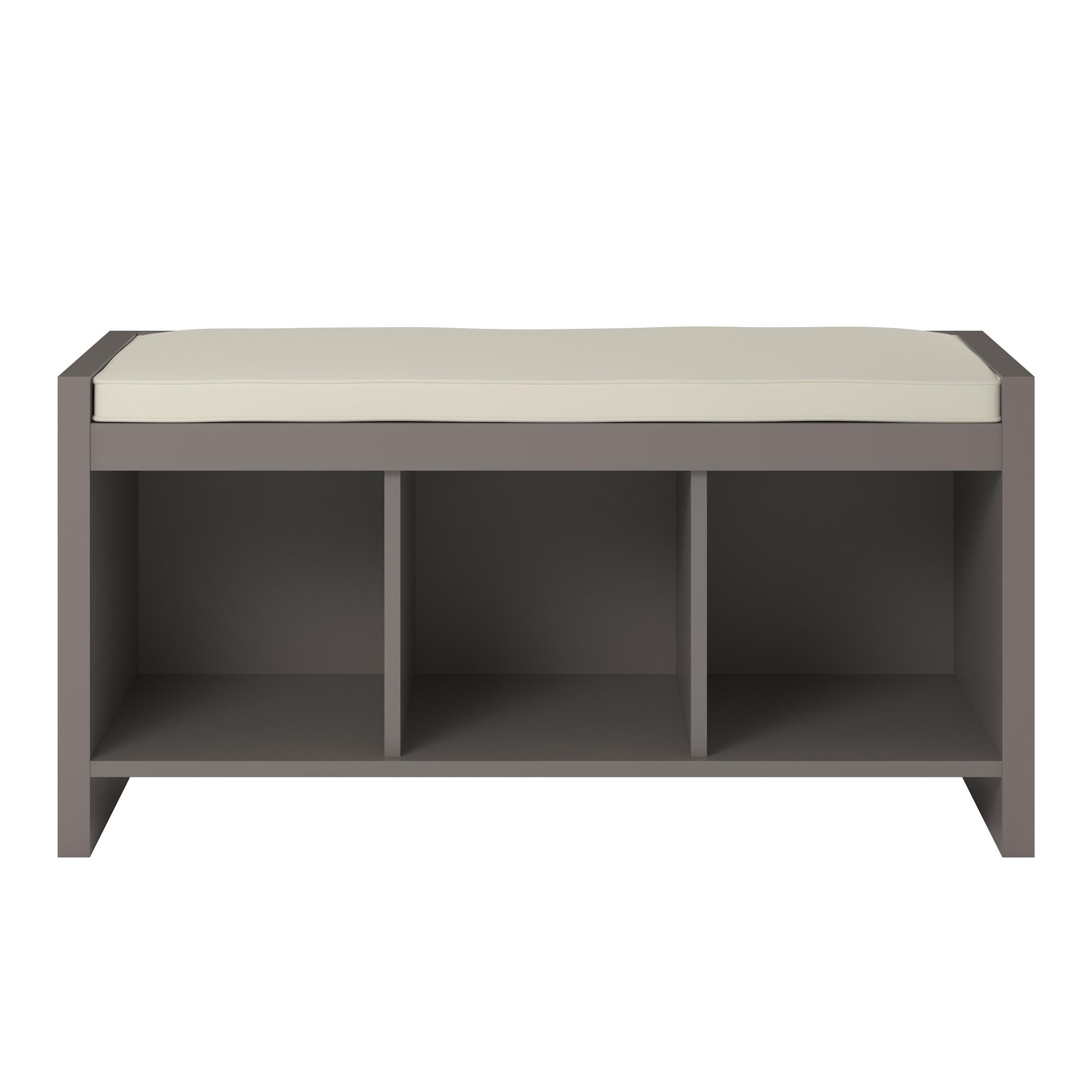 Ameriwood Home Penelope Entryway Storage Bench with Cushion - Taupe