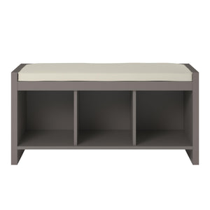Ameriwood Home Penelope Entryway Storage Bench with Cushion - Taupe