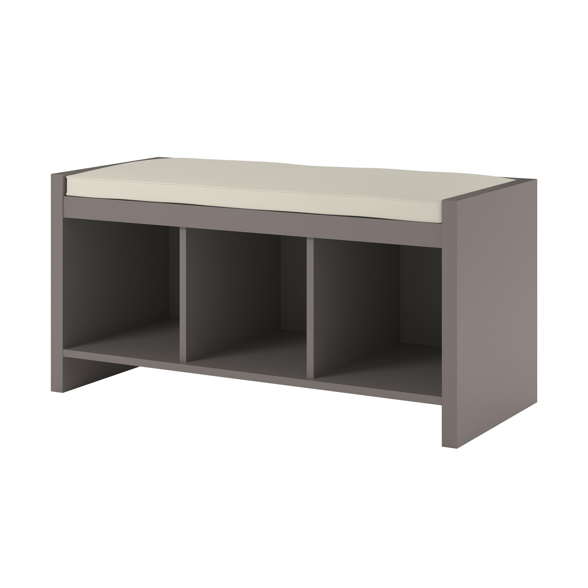 Ameriwood Home Penelope Entryway Storage Bench with Cushion - Taupe