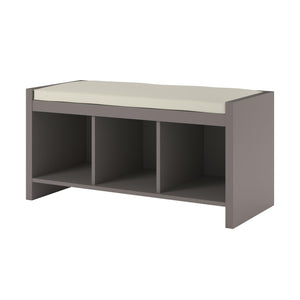 Ameriwood Home Penelope Entryway Storage Bench with Cushion - Taupe