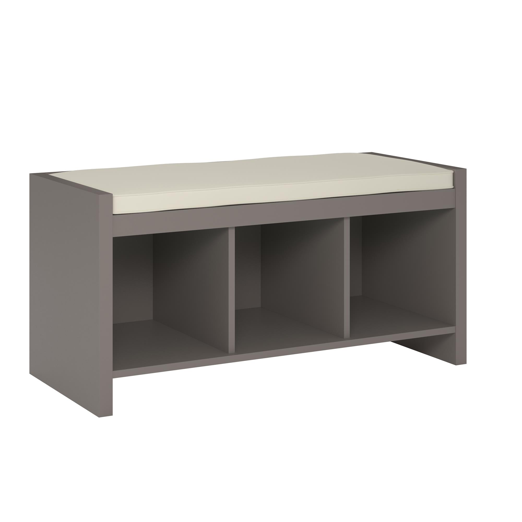 Ameriwood Home Penelope Entryway Storage Bench with Cushion - Taupe