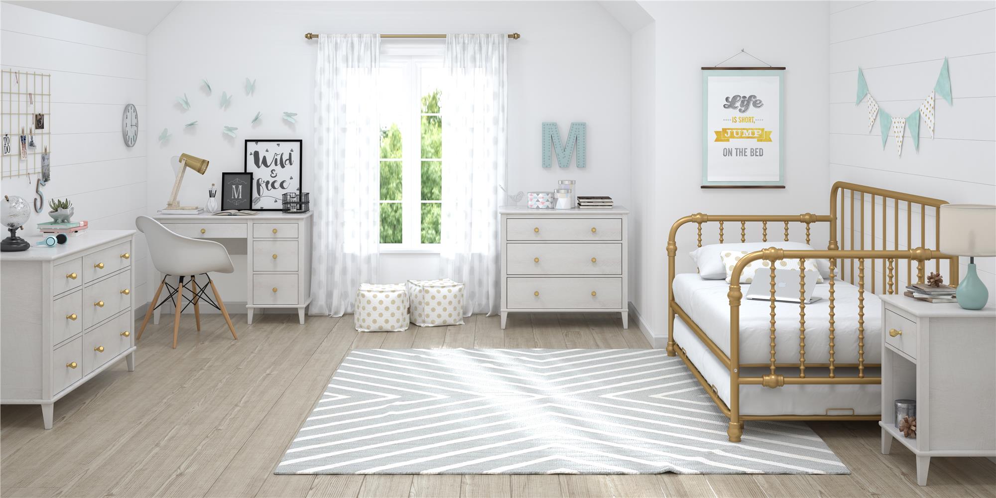Monarch Hill Poppy Kids' Ivory Oak Desk - Ivory Oak