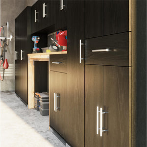 Systembuild Evolution Camberly 4 Door/1 Drawer Storage Cabinet - Black Oak