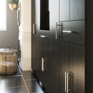 Systembuild Evolution Camberly 4 Door/1 Drawer Storage Cabinet - Black Oak