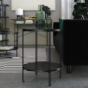 Ameriwood Home Vance Round End Table - Black Oak