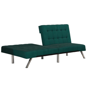 DHP Emily Armless Futon Sofa Bed - Green