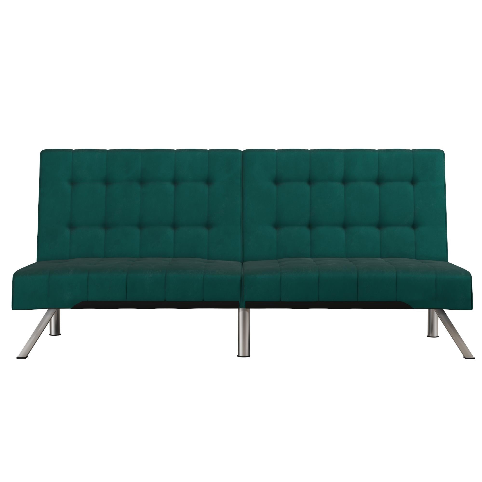 DHP Emily Armless Futon Sofa Bed - Green