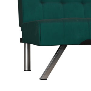 DHP Emily Armless Futon Sofa Bed - Green